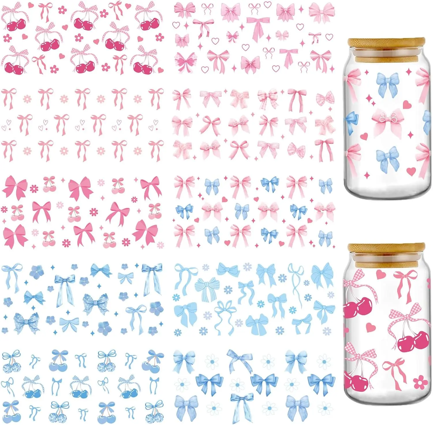 70 pcs Random Style Mixed UV DTF Cups Wraps, UVDTF Stickers for Glass Cups Bottle DIY Crafts Furniture Decorations Creative Gift