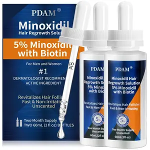 PDAM 5% Minoxidil Hair/Beard Care Serum, Minoxidil Topical Solution for Men Dad Him Boyfriend Husband Brother,Birthday gift,Daily hair care