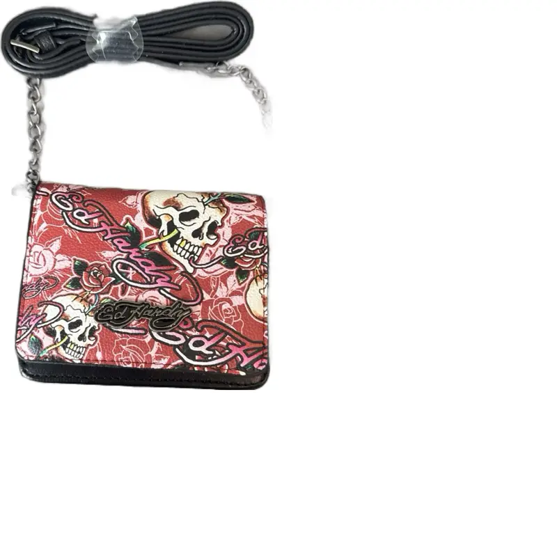 Red and Black Ed Hardy Crossbody Purse