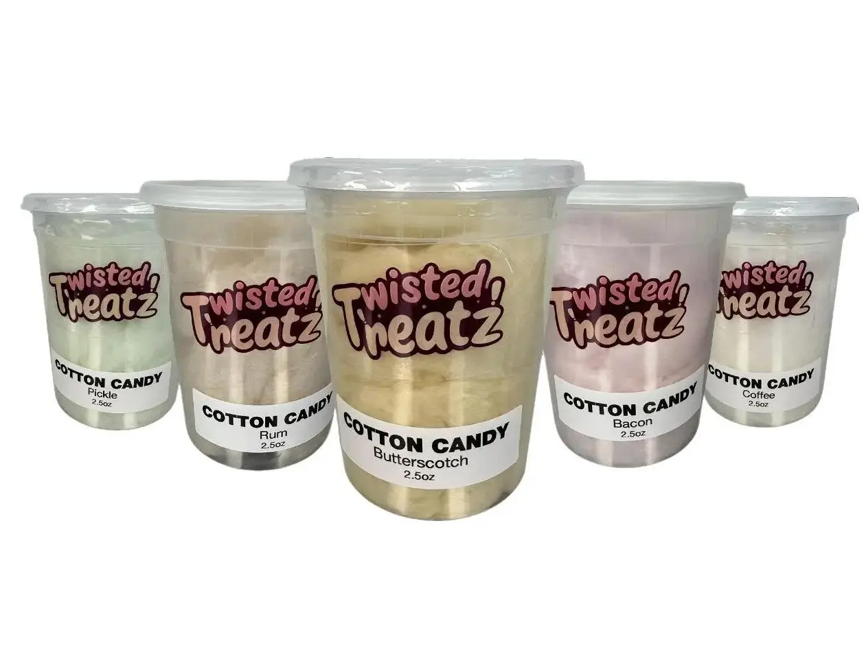 TwistedTreatz Cotton Candy 2.5oz in a Tub - Great Carnival Snack for Kids and Parties - Candy Floss - Fluffy Candy Sweet Bonbon