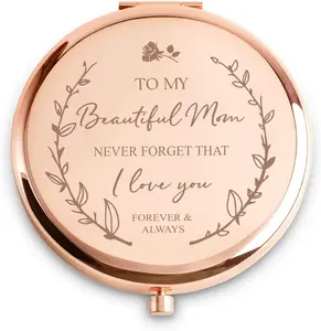 Custom Engraved Compact Mirror - Sentimental Birthday & Mother's Day Gift For Mom