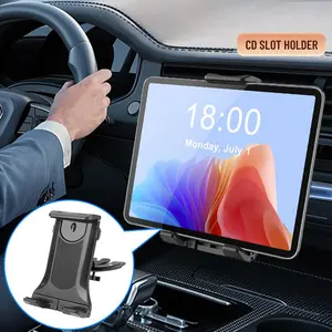 Car CD Slot Tablet & Phone Mount Holder, Cellphone Mount Holder, Stable Anti-Shake Car Tablet & Phone Mount Holder Compatible with 4-13 Inch Tablet & Cellphone