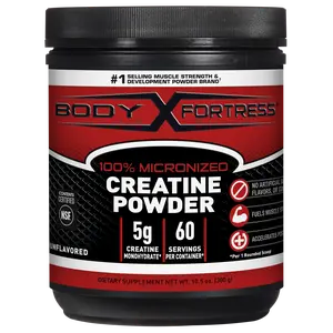 Body Fortress 100% Creatine Monohydrate Powder - Unflavored Micronized Creatine Supplement for Muscle Growth, Strength & Recovery, Pre Workout & Post Workout for Women and Men - 5g Per Scoop