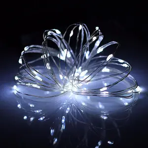 Perfect Holiday Fairy Microdot String Lights Ambient Decorative Lighting Battery Operated 30 LED White 10FT