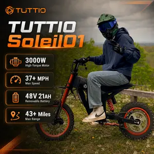 Tuttio Soleil01 Sport Electric Bicycle for Adults, 2026 Upgrade All Terrain Wide Tire Cycling Bike, Premium Mountain E-Bike for Outdoor Recreation Off Road Ebike Suspension Ebike