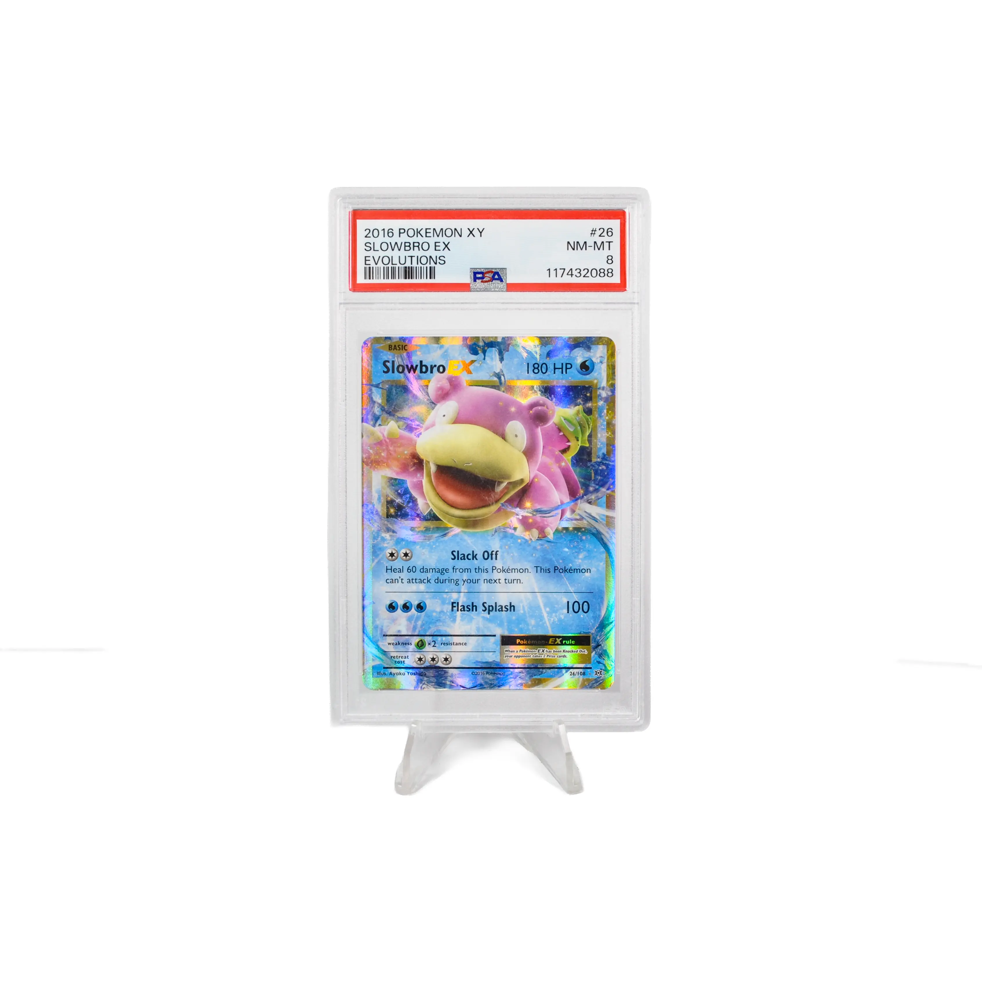 Slowbro EX #26 - 2016 Pokémon XY Evolutions - PSA 8, NM-MT - PSA Graded Pokémon Cards