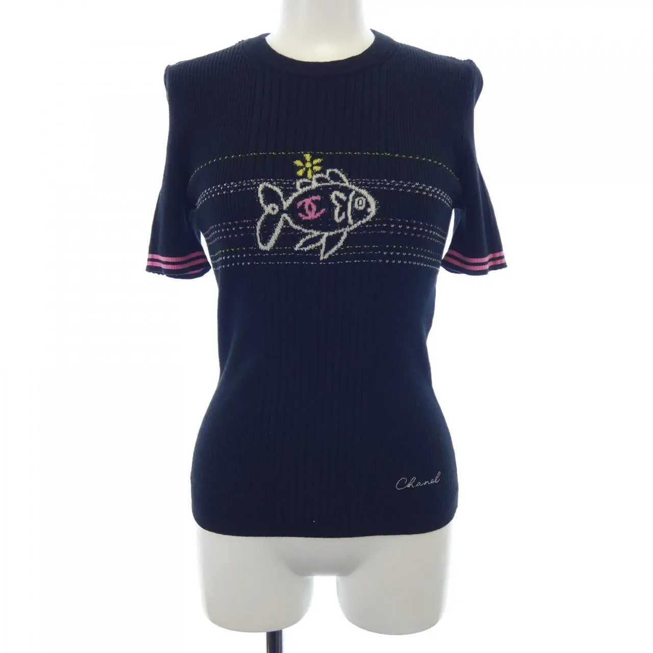 Pre-owned CHANEL Cotton Small Leather Goods T shirt