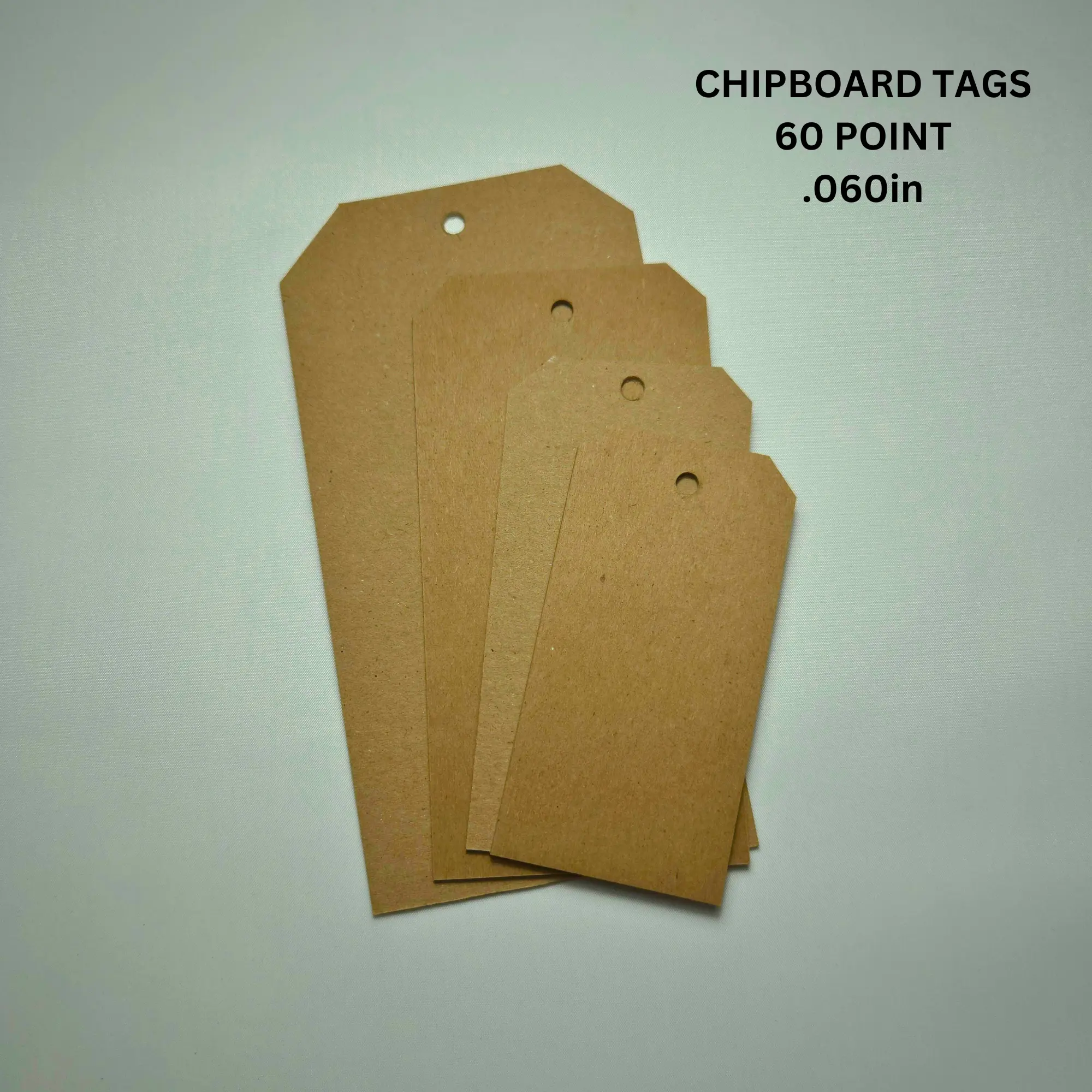 Chipboard Tags 60 Point – .060" Thick Heavy-Duty Kraft Brown Tags for Journaling, Scrapbooking, DIY Crafts, Gift Tags, Thank you tags