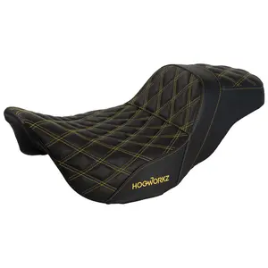 Rise Up Seat for Harley® Touring '08-'25 (Diamond / Gold Stitch)