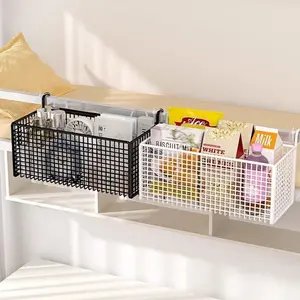 Dorm Bedside Hanging Basket, Headboard Storage Rack, No Drilling, Upper and Lower Bunk Snack Shelf, Dormitory Organizer, Tool Holder