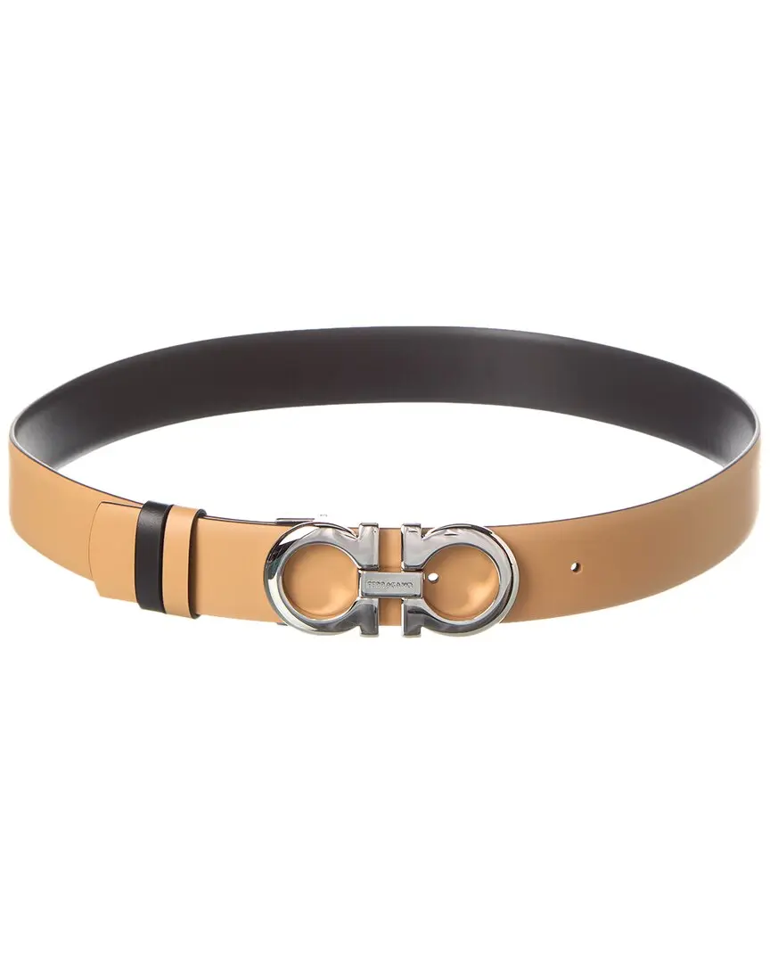 Ferragamo Gancini Reversible & Adjustable Leather Belt Ferragamo Gancini Reversible & Adjustable Leather Belt