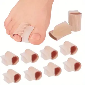 6 Pack Silicone Spacers Gel Toe Spacer Separators Elastic Fiber Gel Toe Splitter Hammer Toe Straightener Adjustable Big Toe Separators Fashion Accessories