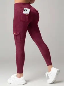 Women's High-Waisted Sporty Yoga Gym Pants, Tight-Fitting All-Season Workout Bottoms, Sweat-Absorbing Summer Activewear