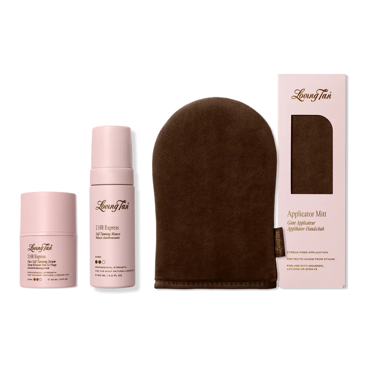 Loving Tan 2 Hr Express Dark Self-Tanning Face + Body Bundle