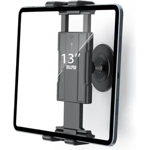 OHLPRO Tablet Wall Mount Holder, iPad Holder Wall with Adhesive Base Universal Mobile Phone Wall Mount Tablet Holder No Drill Compatible with 5-13 Inch iPad Smartphone Galaxy Tab Switch eReader