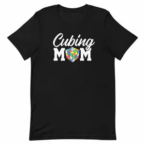 POPtees.shop Cubing Mom Dark Rubik's Cube Shirt 100% Cotton Unisex Classic Fit Advanced Digital Printing Technology - Fabric