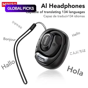 Miniso Ms156 True Wireless Translation Headphones, Translator Earbuds, Supports 134 Languages, Bluetooth-compatible, HiFi Sound, Long Battery Life, Travel Companion #GLOBAL PICKS