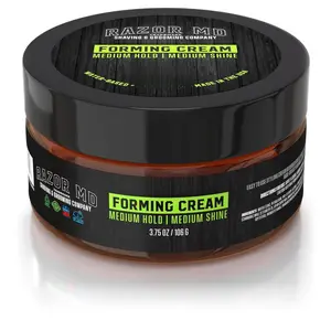 Water-Based Forming Cream for Men, Medium Hold and Shine, Mens Hair Styling Product, 3.75 oz Pomade For Nourishing Haircare