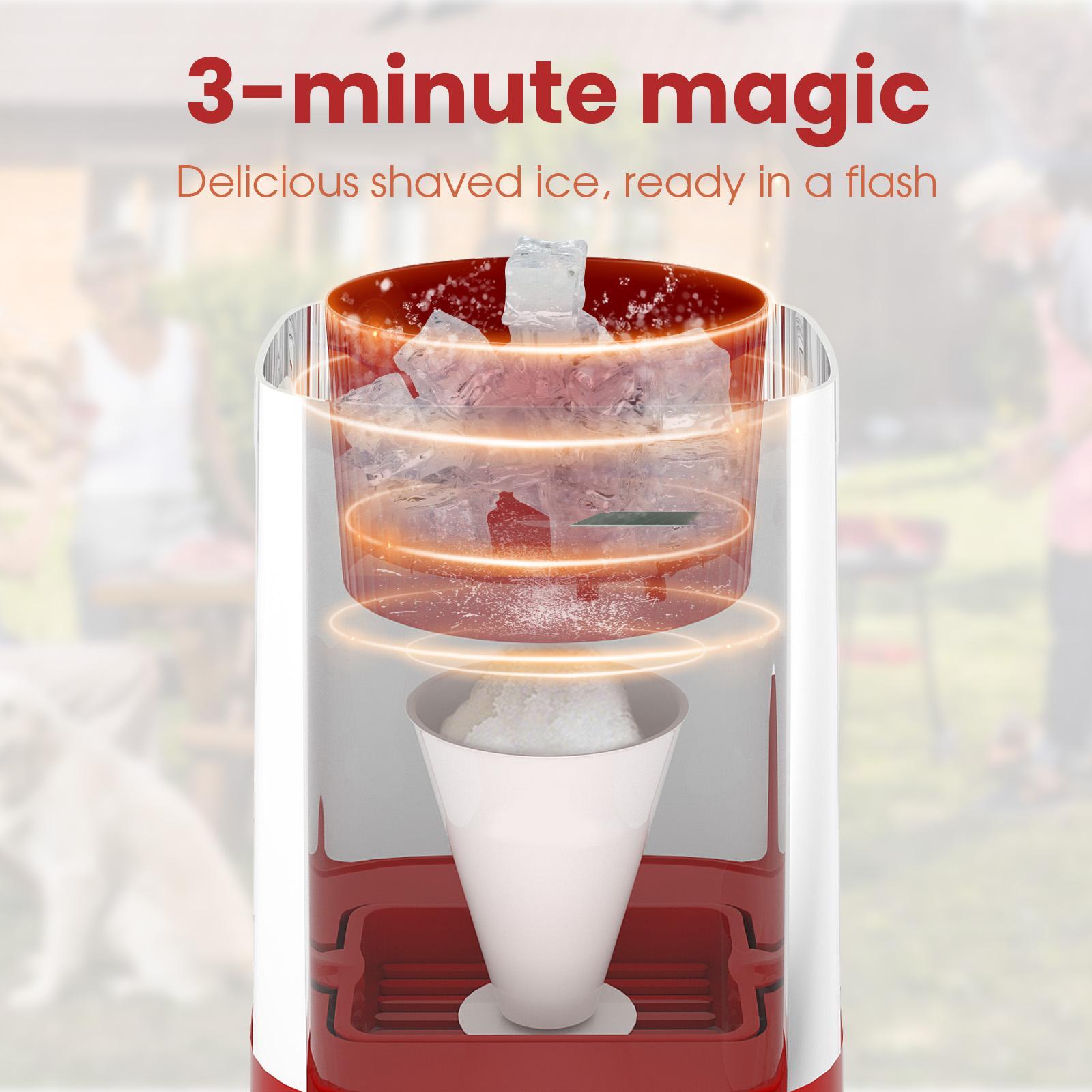 Electric Ice Shaver & Crusher – Portable Snow Cone & Slushy Maker with Stainless Steel Blades | Perfect for Summer Drinks, Cocktails, Kitchen & Parties, Automatic