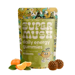 SuperMush Energy Mushroom Gummies - Organic Lions Mane Supplement with Cordyceps, Rhodiola, L-Theanine, Maca - Vegan & Sugar-Free - Energy, Focus, Stamina, Stress Reduction - 10 Gummies Trial Pack