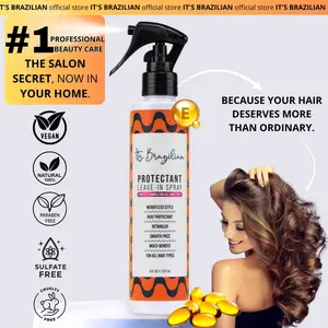 It’s Brazilian Protectant Leave-In Spray with Vitamin E — Heat Protectant, Detangler & Frizz Control, Paraben-Free, 8 fl oz
