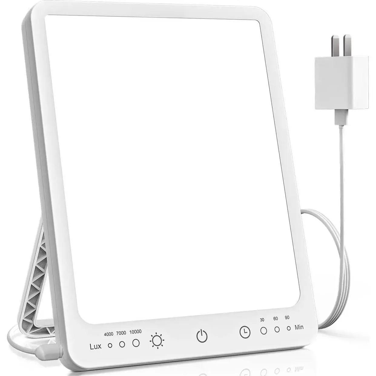 Light Therapy Lamp - 3 Timing & Mode Sunlight Lamp, Memory Function Daylight Lamps, Portable Light Box Therapy Use As Lift Mood, Happy Lamp for Home/Office/Travel