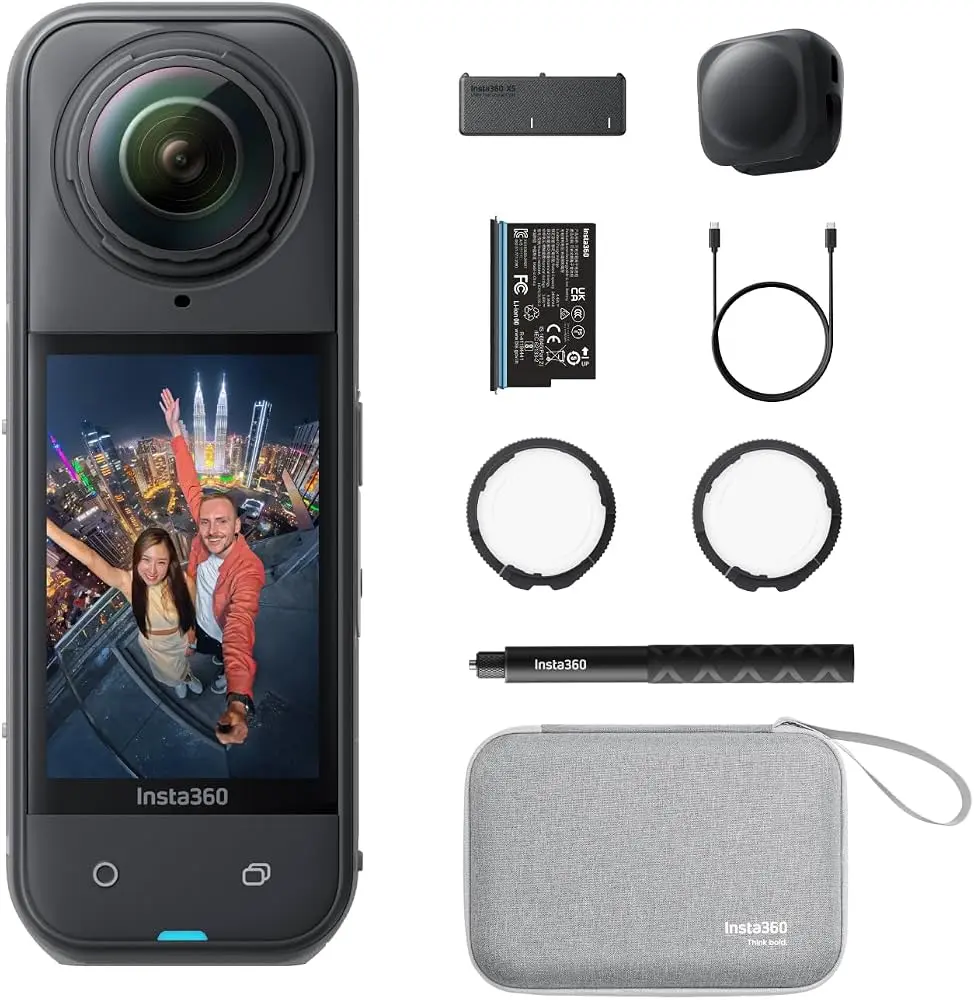 Insta360 X5 Action Camera - 8K Ultra HD Compact Portable Capture Device for Outdoor Adventure (Phones & Electronics, Cameras & Photography Accessory)