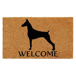 Calloway Mills 102972436 2 x 3 ft. Doberman Rectangular Doormat, Natural & Black