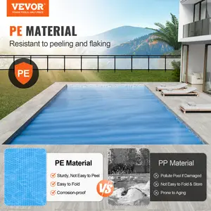 VEVOR Solar Pool Cover,  28 x 14 ft Rectangle Solar Blanket for Pools, Inground Above Ground Swimming Pool Solar Cover, 12 mil Solar Covers Blue Thick