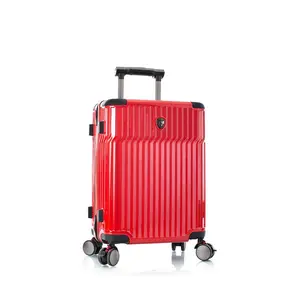 212 MAIN 21 in. Takno Hardside Luggage - Red, Flat Top, USB Port, Phone Holder, Polycarbonate Construction, Glossy Shine, TSA Lock, Anti-Shock Durable Hard-Shelled Wheels Carry-On Luggage, Anti-Shock Carry-On Luggage