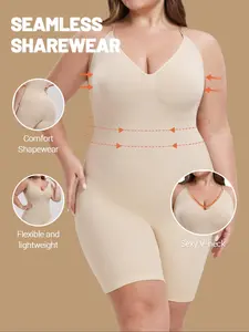 Plus Size Women's Shapewear Jumpsuit, Everyday Shapewear, Comfortable Seamless Fit for All Seasons, Ideal Body Shape, Suitable for Any Occasion