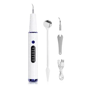 5-Level Ultrasonic Tooth Cleaner with LED – Waterproof Plaque & Tartar Remover for Home, Stains & Smoke Cleaning, Rechargeable Oral Care Tool