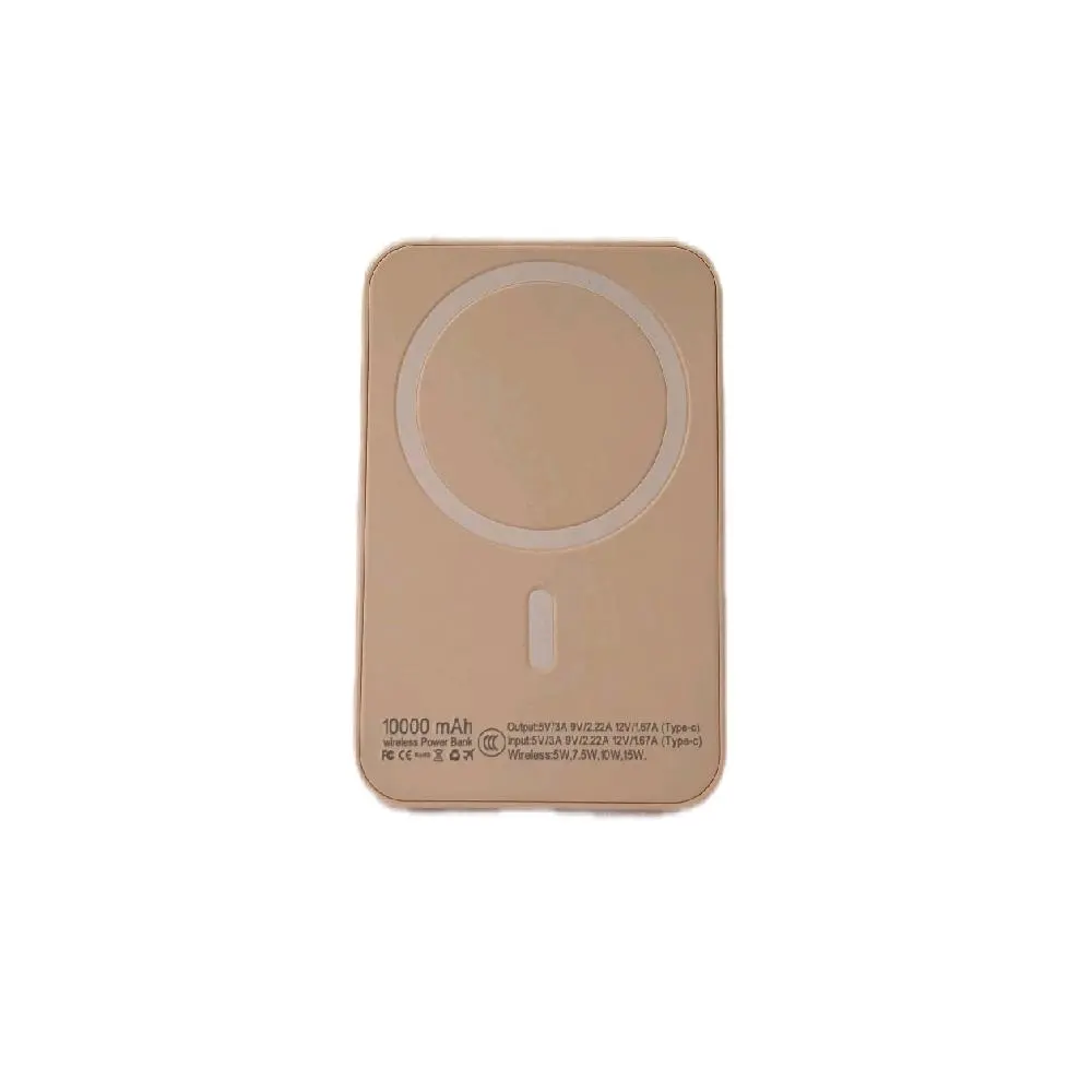 Magnetic Wireless Portable Fast Charger Power Bank 10000 mAh Pink Lightweight for Smartphones Laptops iPads etc with USB-C Cable