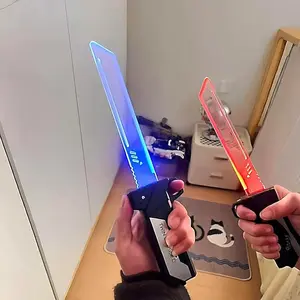 【SaberX】Dual-Color LED Retractable Toy Sword – Swing-Activated Light Blade, Plug-In Dueling Play Sword for Kids & Collectors Double Edged Lightsaber Usb Rechargeable Lightsaber Neopixel Lightsaber Neopixel Lightsaber Durable