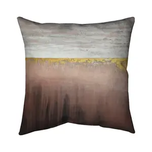 Begin Home Decor 5541-1616-AB92 16 x 16 in. Golden Pink Minimalist Shapes Pillow - White Home Decor Cushion