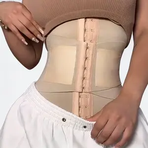 M MYODRESS Women's Basic Casual Shapewear, Tummy Control Workout Girdle with Invisible Velcro, Hook-and-Eye Curve Waist Belt