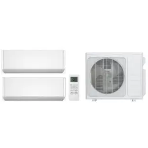 Gaomon 27K BTU Cooling/Heating Split System Air Conditioner-Heater, Dual Zone 18K BTU per Zone, SEER2 24, 230V, Sleep Mode, Timer Function, Certified, for Rooms Up to 2250 sq ft, Energy Saving Products, 230V Power