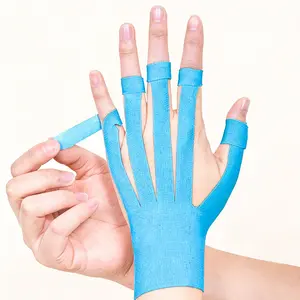 PreCut Kinesiology Tape for Finger, 10 PCS 5% Extra Adhesive Knee Tape for Finger Pain Relief Pre Cut, Anatomical for Maximum Hold, Waterproof&Hypoallergenic Cotton Latex-Free for Sports