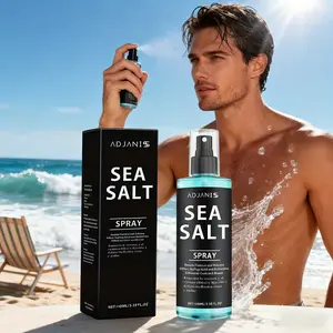 Adjaniss Men's Sea Salt Texture Hair Gel Spray with Seaweed Aloe and Algae Extract, Natural Matte Finish and Long-Lasting Hold, Perfect for Wet or Dry Hair, Haircare