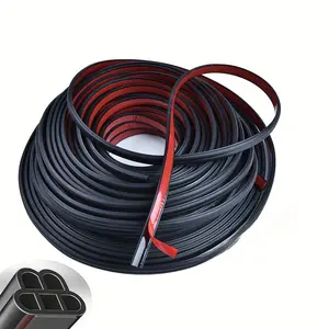 YITAP Universal Self-Adhesive Automotive Interior Door Seal Strip, Double-Layer Five-Hole Design, Soundproof and Moisture-Proof, Suitable for Car, Truck Windows, Car Accessory