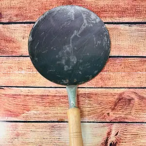 Iron Tawa/Pan for Roti with Wooden Handle and Durable Design for Perfect Roti Cooking