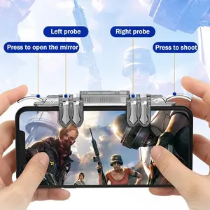 Z06 Mobile Alloy Handheld Game Trigger Handle - IPhone/Android PUBG Aim Shooting Buttons & Joystick Controller