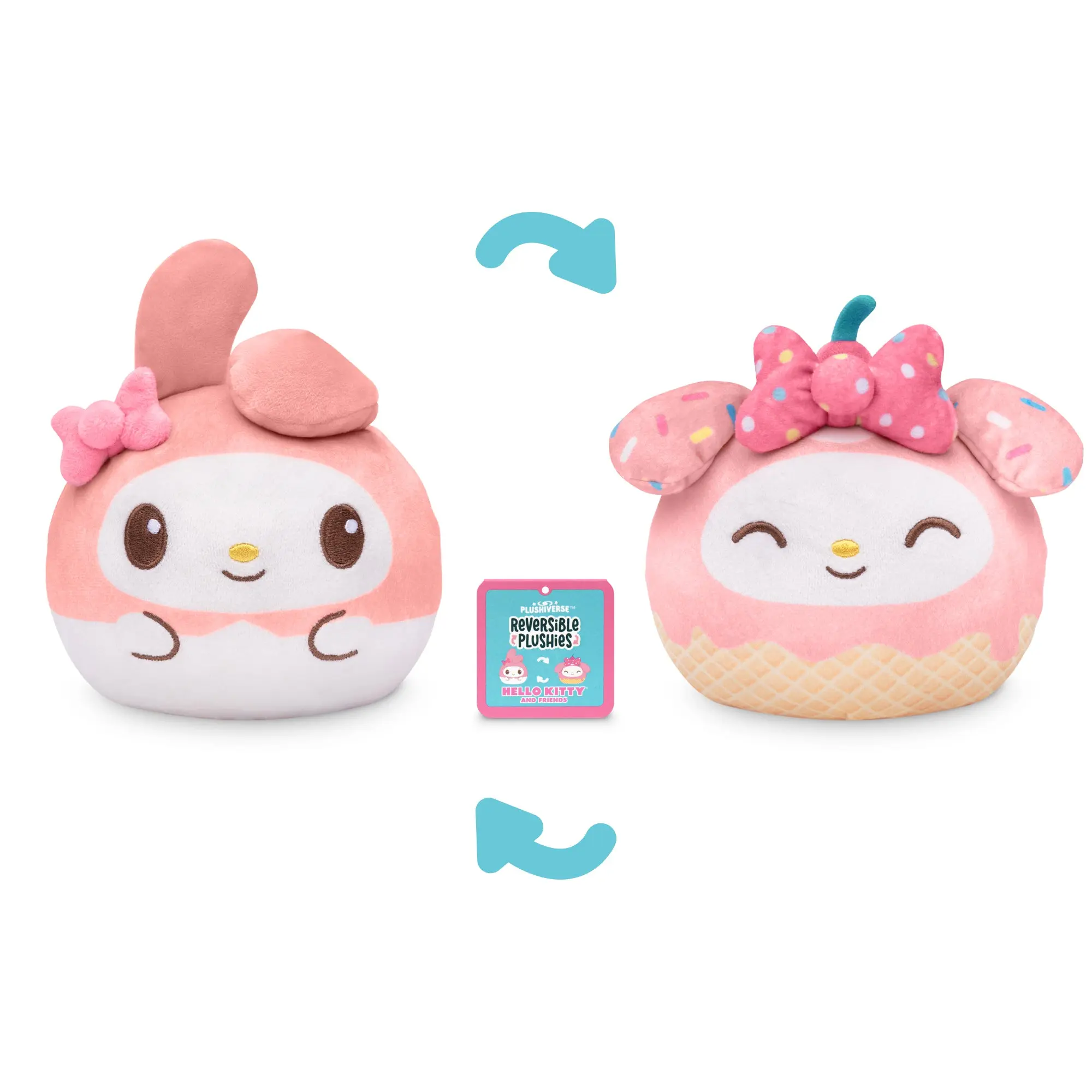 My Melody Ice Cream Cone 4” Reversible Plushie