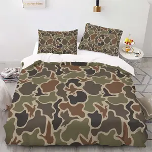 Camouflage Print Comforter Set, 2/3 Counts/set, Soft and Comfortable Bedding, Modern Bedding Set, Decorative Bedding Set, Includes Quilted Quilt and Pillowcases, Family Bedroom Decor