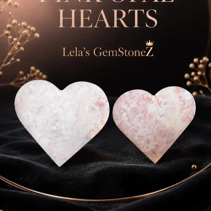 Peruvian Pink Opal Heart - Polished Blush Pink with Cream White Mineral Patterning - 4 Inches - Heart Chakra - Love & Emotional Comfort - Unique Natural Stone Carving