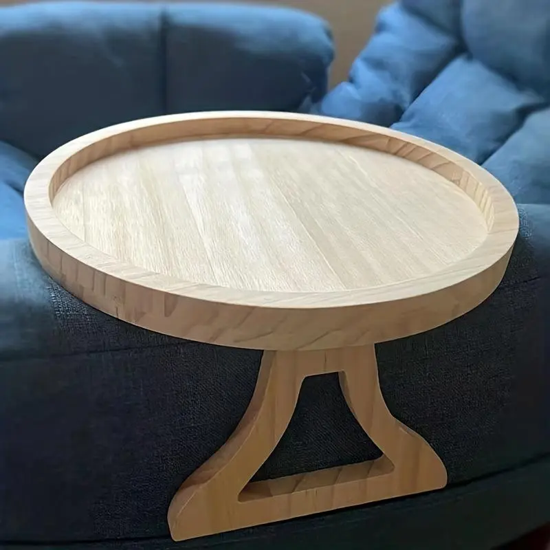 Stable Armchair Tray Table Clamp, Sofa Side Table, Perfect for Small Spaces, Automatic Fixed Table Board, Ideal for Phone & Computer, Great Gift