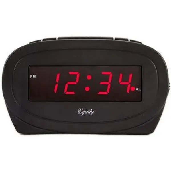 212 MAIN Equity By La Crosse 30228 Compact Form Digital Alarm Clock, Home Decor Piece with Digital Clock Decor and Alarm Function