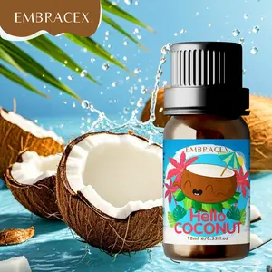 10ml Coconut Essential Oil, 1 Count Long Lasting Scented Air Freshener, Calming Home Fragrance for Diffuser, Car, Bathroom, Bedroom, Living Room, Scent, Aromatherapy Diffuser Oil