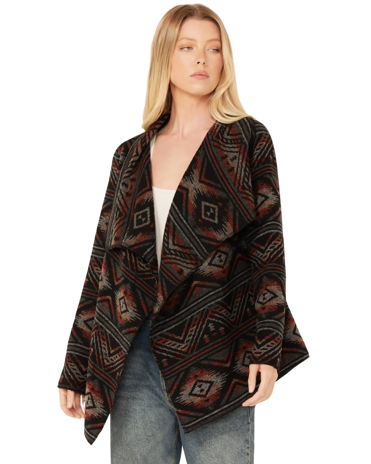 Cripple Creek Women's Women'S Southwestern Print Blanket Wrap Jacket - Cr15349-07
