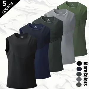 Men's Pack Multi-Color Striped Sleeveless Tank Top Quick-Dry Breathable Crew Neck for Summer Fitness Daily Commute & Casual Travel mens  shapewear  usa fathersdaygift